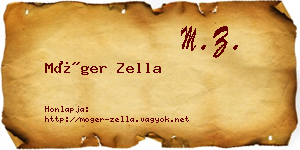 Móger Zella névjegykártya